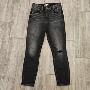 Good American Jeans Womens 4 / 27 Good Waist Crop distressed High Rise Skinny